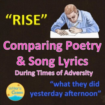 Preview of Poetry: Compare & Contrast "what they did yesterday afternoon" & "Rise" Sub Plan