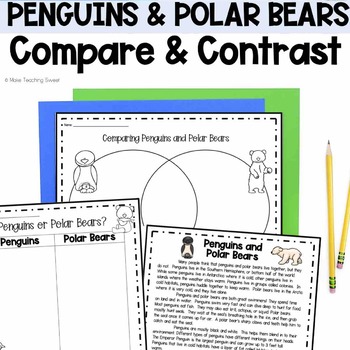 Preview of Compare & Contrast Polar Animals - Penguins & Polar Bears Nonfiction Text