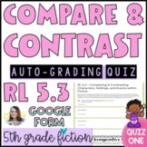 Compare & Contrast Quiz | Fifth Grade Comprehension Google Forms