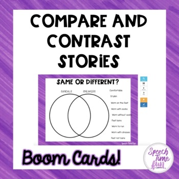 Preview of Compare Contrast Stories Boom Cards™️