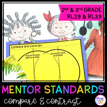 Preview of Compare & Contrast Stories Mentor Texts Reading 2nd Grade RL.2.9 3rd RL.3.9