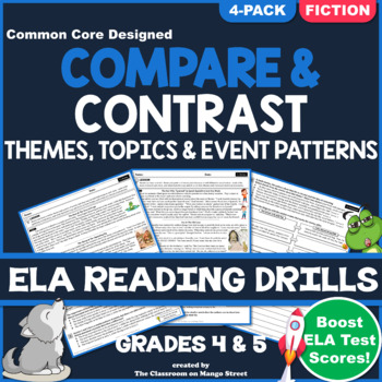 Preview of Compare & Contrast Stories: ELA Reading Comprehension Worksheets | GRADE 4 & 5