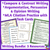 Compare & Contrast Writing, Opinion & Persuasive Writing, MLA Citations BUNDLE