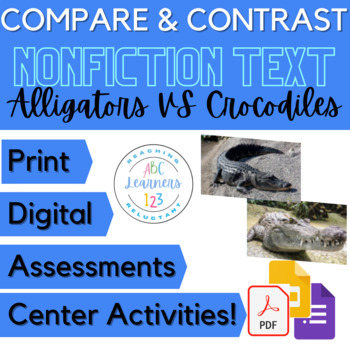 Preview of Compare & Contrast animals | nonfiction | small group | Alligator & Crocodile