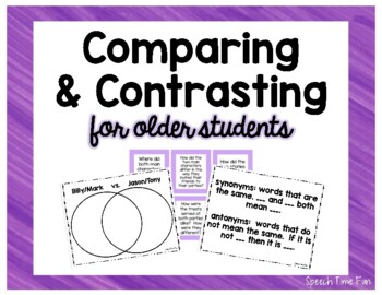 Preview of Compare and Contrast for Older Students