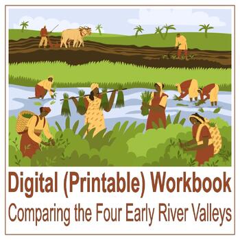 Preview of Compare Early River Valley Civilizations Digital/Printable Interactive Workbook