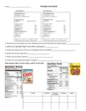 Compare Food Labels/ Nutrition Lesson
