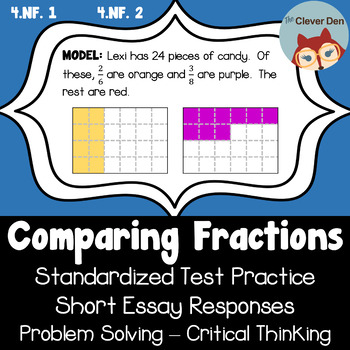 Preview of Compare Fractions - Short Essay - Problem Solving (3.NF.A.3) (4.NF.A.2)