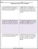 Compare Fractions Word Problems