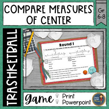Preview of Compare Measures of Center Trashketball Math Game