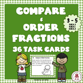 Preview of Compare & Order Fractions Task Cards