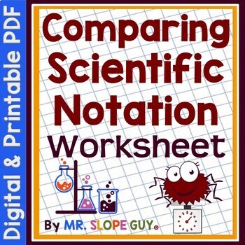 Preview of Compare Scientific Notation Worksheet
