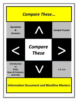 Preview of "Compare These..." Series of Puzzle Books (Q&A/Sample Puzzles/Blackline Masters)