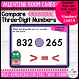 Compare Three Digit Numbers Valentines BOOM™ Cards Standar