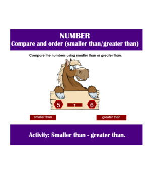 Preview of NUMBER - Compare (Use greater than or smaller than)