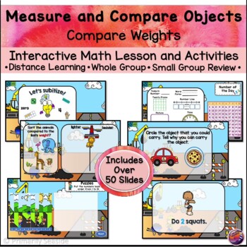 Preview of Compare Weights *INTERACTIVE PowerPoint Math Lessons* DIGITAL*