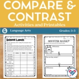 Compare and Contrast Printables Posters and Reading Passages