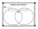 Graphic Organizers: Compare and Contrast Venn Diagram Set of 4