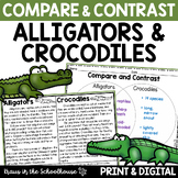 Compare and Contrast Alligators and Crocodiles Worksheets 