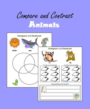 Preview of Compare and Contrast - Animals