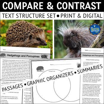 Preview of Compare and Contrast Animals Reading Comprehension Passages