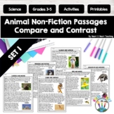 Preview of 3rd 4th Grade Compare and Contrast Animals Reading Comprehension Passages Set 1