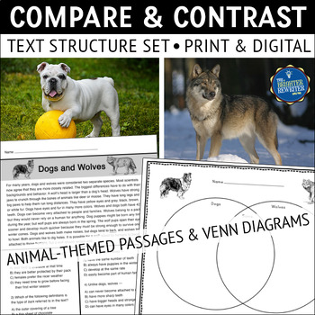 Preview of Compare and Contrast Animals Reading Comprehension Passages Set 3