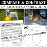Compare and Contrast Animals Reading Comprehension Passages Set 3