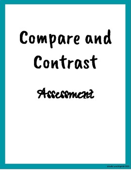 Preview of Compare and Contrast Assessment