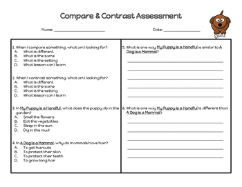 Compare and Contrast Assessments by Teach Sparkle | TpT