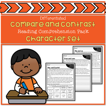 Preview of Differentiated Compare and Contrast Reading Comprehension Character Set