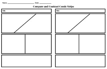 Preview of Compare and Contrast Comic Strips