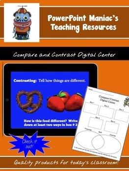Preview of Compare and Contrast Digital Center and Google Classroom File