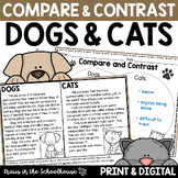 Compare and Contrast Dogs and Cats Worksheets & Activity Sheets