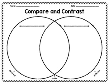 Preview of English - Compare and Contrast - Worksheet