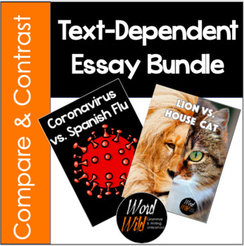 Preview of Compare and Contrast Essay Bundle, Text Dependent Writing