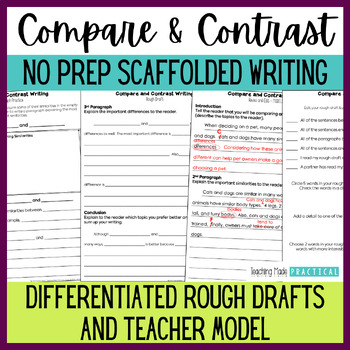 Preview of Compare & Contrast Essay - Compare & Contrast Writing - Template / Organizer