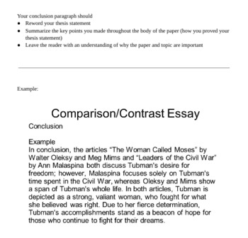 contrast paragraph examples