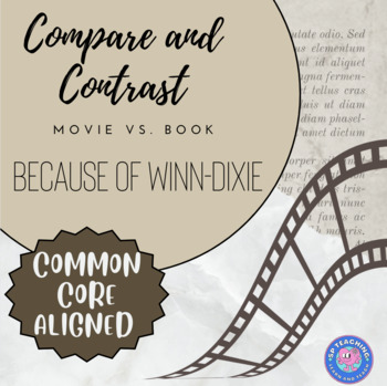 Preview of Compare and Contrast Essay (Graphic Organizer): Because of Winn-Dixie