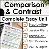 Compare and Contrast Essay Unit for High School w/ Lessons and Sample Writing