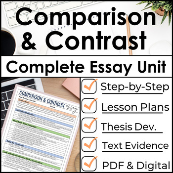 Preview of Compare and Contrast Essay Unit for High School w/ Lessons and Sample Writing