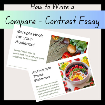 Preview of Compare and Contrast Essay Writing Guide for 7th Grade