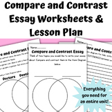 Compare and Contrast Essay Writing Unit with Worksheets