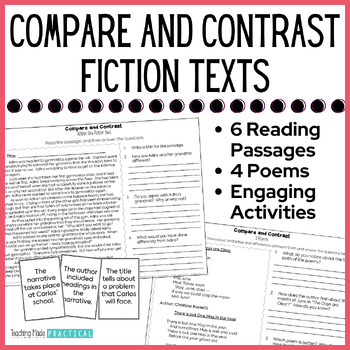 Preview of Compare and Contrast Fiction Texts - Comparing Characters, Stories, Two Texts