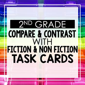 Preview of Compare and Contrast Fiction & Nonfiction Toothy® Task Kits