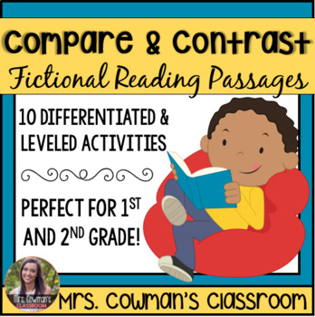 Preview of Compare and Contrast Fictional Reading Passages First Grade