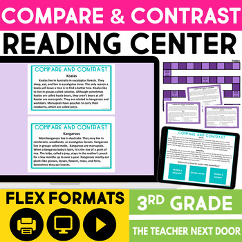 Preview of Compare and Contrast Center for Nonfiction - Compare and Contrast Game