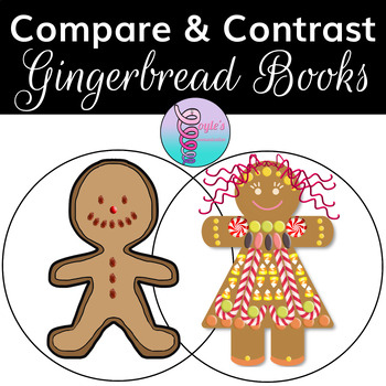 Preview of Compare and Contrast Gingerbread Books Bundle Boom™ Cards and Printables