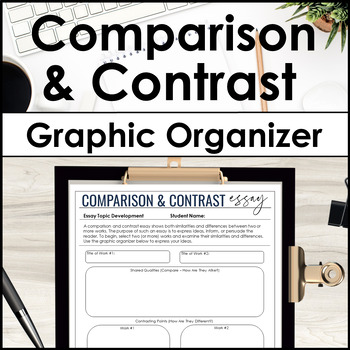Preview of Compare and Contrast Graphic Organizer for High School Essay Writing - FREE