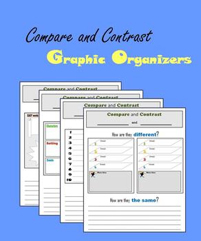 Preview of Compare and Contrast Graphic Organizers